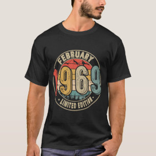 T-shirt 54 Ans Vintage Awesome Février 1969 54th Bi