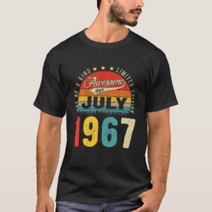 T-shirt 54 Ans Vintage Juillet 1967 Edition Limitée 54T
