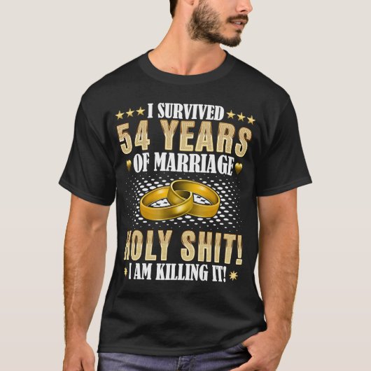 T-shirt 54e anniversaire de mariage des Mariages 54 ans (Devant)