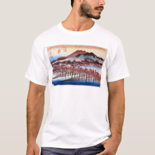 T-shirt 55. 三 条 橋 大, 広 Sanjō Ōhashi, Hiroshige, Ukiyo-e, 重