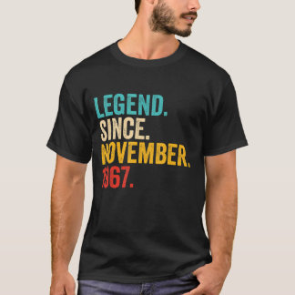 T-shirt 55 Ans 55e Anniversaire Légende depuis novembre