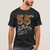 T-shirt 55 ans Anniversaire Empreinte de léopard 55e anniv (Devant)