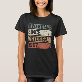 T-shirt 55 Ans Awesome Depuis Octobre 1967 55e Birt