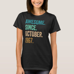 T-shirt 55 Ans Awesome Depuis Octobre 1967 55e Naissance