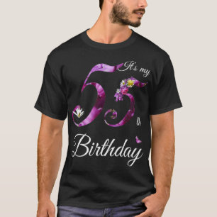 T-shirt 55 ans Floral 1967 C'est mon 55e anniversaire Gif