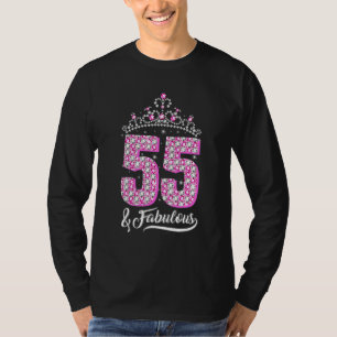 T-shirt 55 et Fabuleux 55e anniversaire Diamond Crown Femm