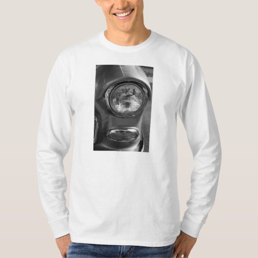 T-shirt 55 Niveaux de gris Chevy Headlight (Devant)