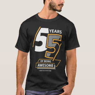 T-shirt 55 Years of Being Awesome 55th Birthday