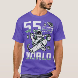 T-shirt 55 Years Out Of This World, 55e Birthday Skater A