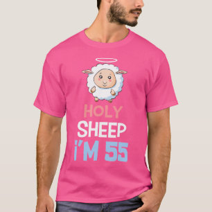 T-shirt 55E Anniversaire Drôle Mouton Saint J'Ai 55 Ans