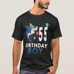T-shirt 55E Anniversaire Garçon Requin Océan 55 Ans Amusan