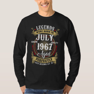 T-shirt 55e Anniversaire Légendes Né En Juillet 1967 55 An
