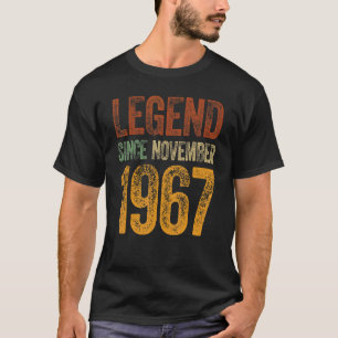 T-shirt 55e anniversaire Novembre Né 55 ans Légende depuis