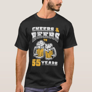 T-shirt 55E Anniversaire Soirée Et Bières À 55 Ans