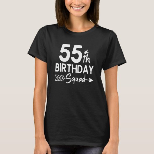 T-shirt 55e fête de squad Anniversaire Cinquante cinq ans  (Devant)