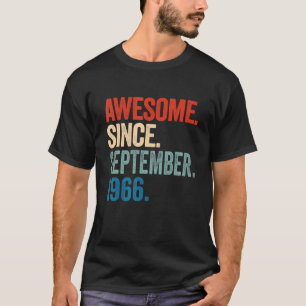 T-shirt 56 Ans 56e Anniversaire Awesome depuis septembre