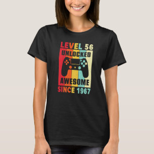 T-shirt 56 Ans Awesome Depuis 1967 Femmes Hommes 56e Bir