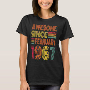 T-shirt 56 Ans Awesome depuis février 1967 56e Birt