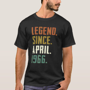 T-shirt 56 Ans Légende depuis avril 1966 56e anniversaire