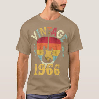 T-shirt 56 ansVieux Vintage 1966 Onglet de guitare 56e ann