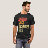 T-shirt 56 Year Old Legend Since December 1969 Retro 56th  (Devant entier)