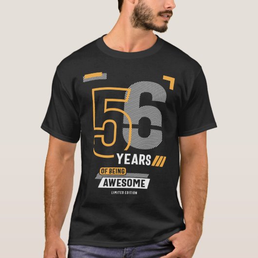 T-shirt 56 Years of Being Awesome 56e Birthday (Devant)