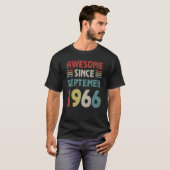 T-shirt 56 Years Old  Awesome Since September 1966 56th (Devant entier)