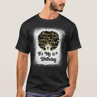 T-shirt 56 Years Old Leopard Melanin Girl It'S My Birthday
