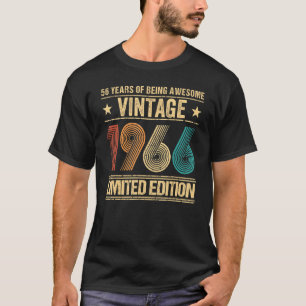 T-shirt 56 Years Old Vintage 1966 Limited Edition 56th Bir