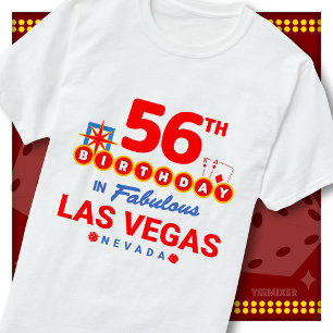 T-shirt 56e anniversaire Las Vegas panneau de bienvenue Pa