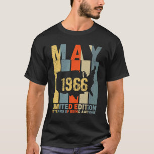 T-shirt 56e anniversaire mai 1966 56 ans d'être génial