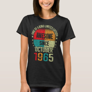 T-shirt 57 Année stupéfiante depuis Octobre 1965 Vintage 5