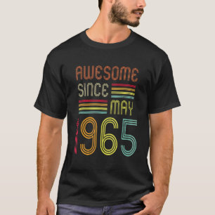 T-shirt 57 ans Awesome depuis mai 1965 50e anniversaire