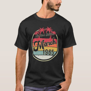 T-shirt 57 Ans Awesome Depuis Mars 1965 57E Birthda