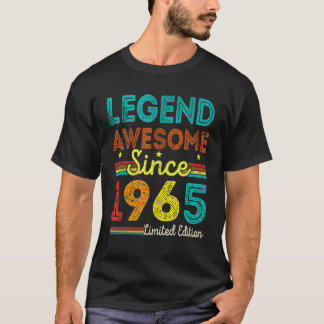 T-shirt 57 Ans Légende Vintage Awesome depuis 1965 57t