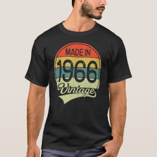 T-shirt 57 Ans Vintage 1966 Fait En 1966 57e Naissance