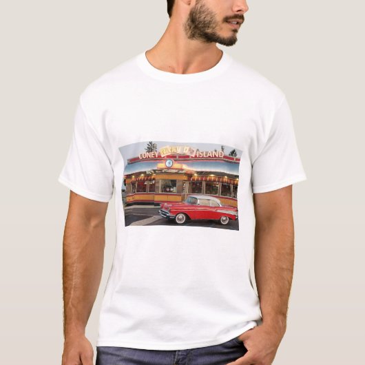 T-shirt 57 Chevy devant Coney Island style années 50 (Devant)