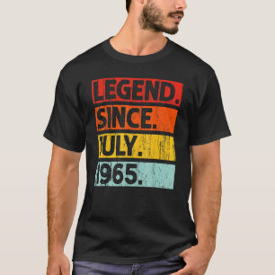 T-shirt 57e anniversaire Légende depuis juillet 1965 57 an