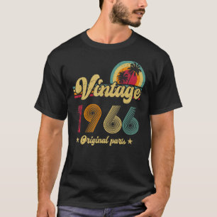 T-shirt 57e anniversaire Vintage 1966 Pièces originales An