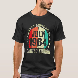 T-shirt 58 Ans Juillet 1964 58e Anniversaire
