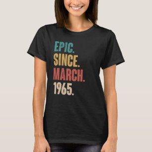 T-shirt 58 Ans Vintage 1965 Anniversaire 58ème Décoration