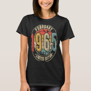 T-shirt 58 Ans Vintage Awesome Février 1965 58e Bi