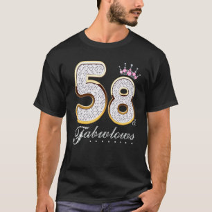T-shirt 58 & Fabuleux 58 Ans 58e Anniversaire Diamant C