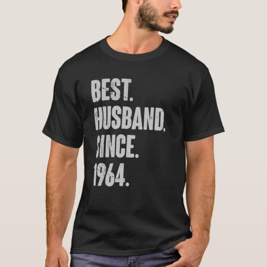 T-shirt 58 Wedding Anniversary For Him   Best Husband Sinc (Devant)