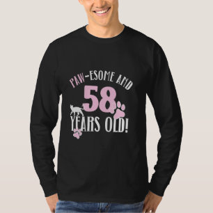 T-shirt 58e anniversaire 58 ans chat maman Amoureux des ch