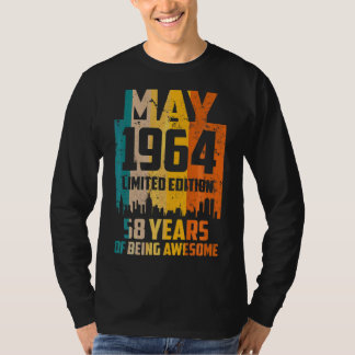 T-shirt 58e anniversaire 58 ans stupéfiant depuis mai 1964