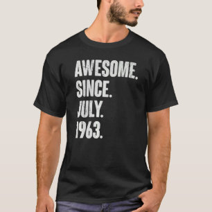 T-shirt 59 Ans 59e Anniversaire Awesome depuis Juillet 196
