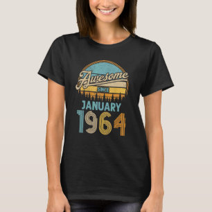 T-shirt 59 Ans Awesome depuis Janvier 1964 59e Naissance