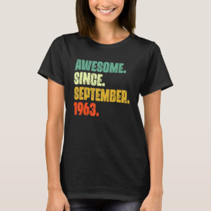 T-shirt 59 Ans Awesome Depuis Septembre 1963 59e 2