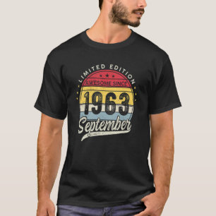 T-shirt 59 Ans Awesome Depuis Septembre 1963 59th Bi